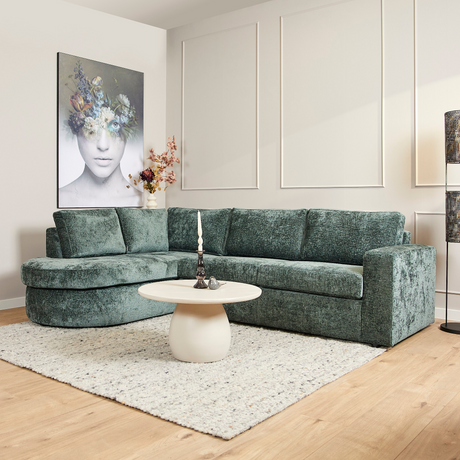 MySofa Alma | Divan links + 2,5-zits | Groen