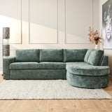MySofa Alma | 2,5-zits + divan rechts | groen