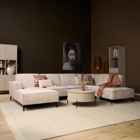 MySofa Floris - Lounge links + 2,5ZA + Divan rechts - Torre 02 - direct leverbaar