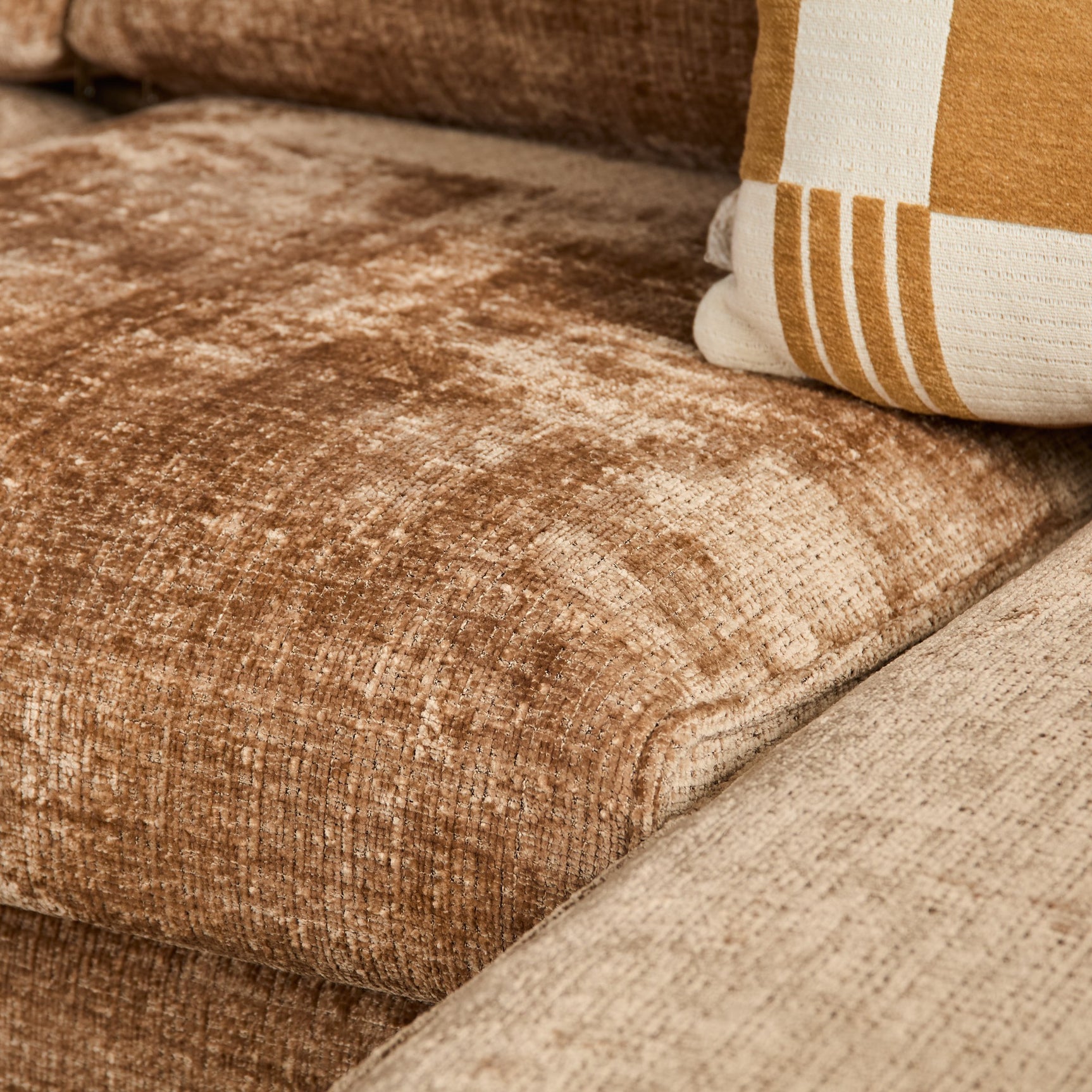 MySofa Teddy Hoekbank Kaneel 2,5-zits + divan rechts