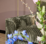 MySofa Teddy hoekbank groen, divan links + 2,5-zits
