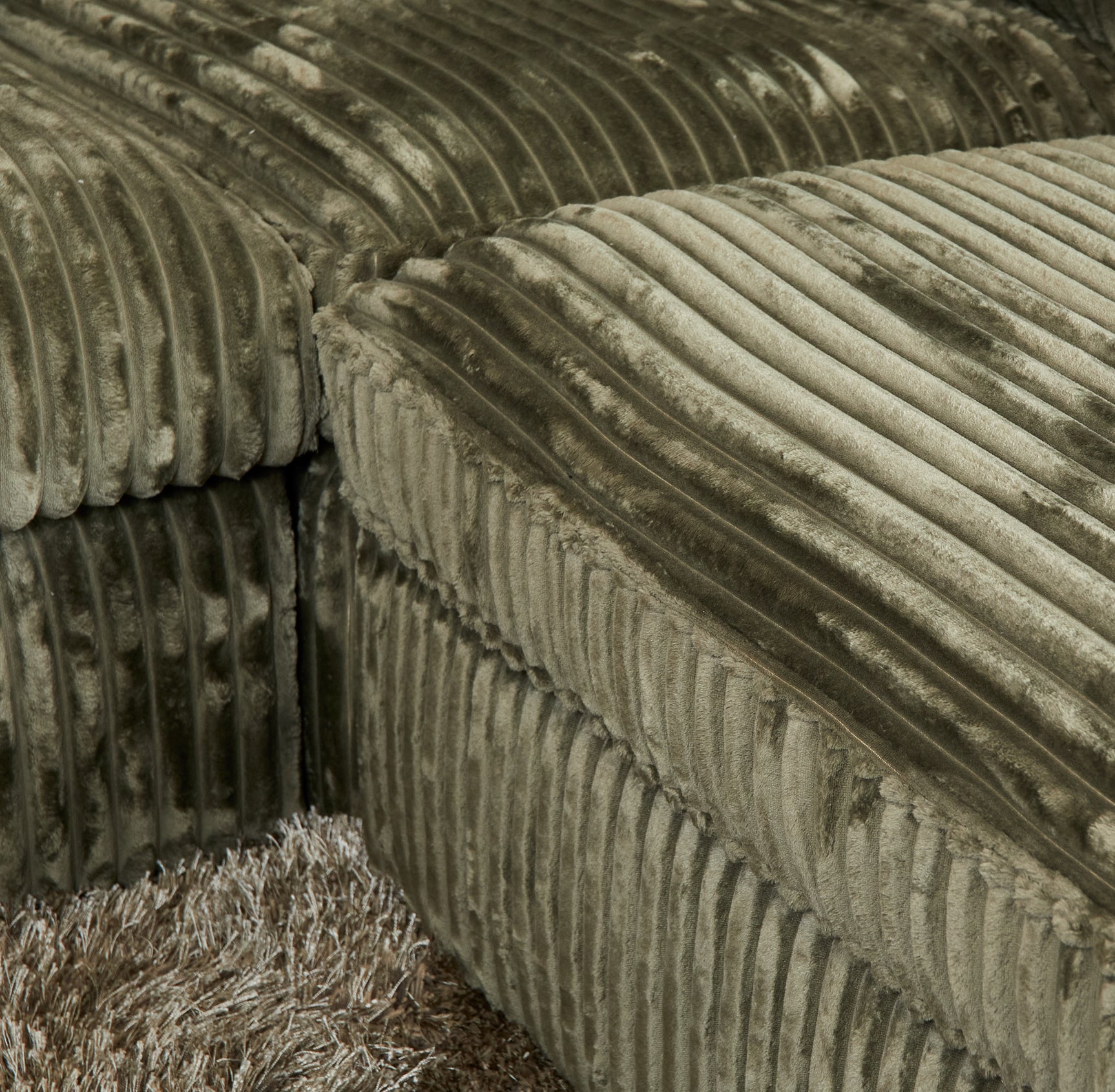 MySofa Teddy hoekbank groen, divan links + 2,5-zits