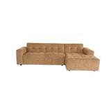 MySofa Ruby Hoekbank Camel 2,5 zits AL + Lounge rechts