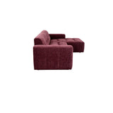MySofa Ruby Hoekbank Paars 2,5-zits AL + Lounge rechts