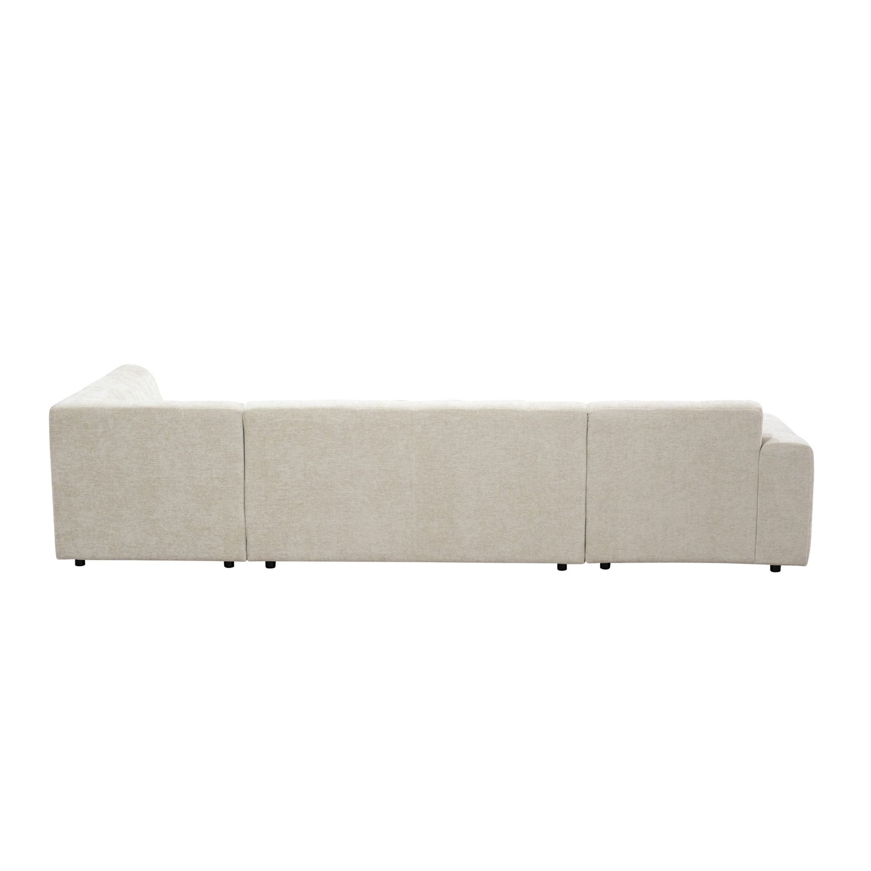 MySofa Ruby U-bank beige lounge links + 2,5-zits + ottomane rechts