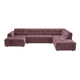 MySofa Ruby U-bank Paars Lounge L + 2,5 + Ottomane Rechts
