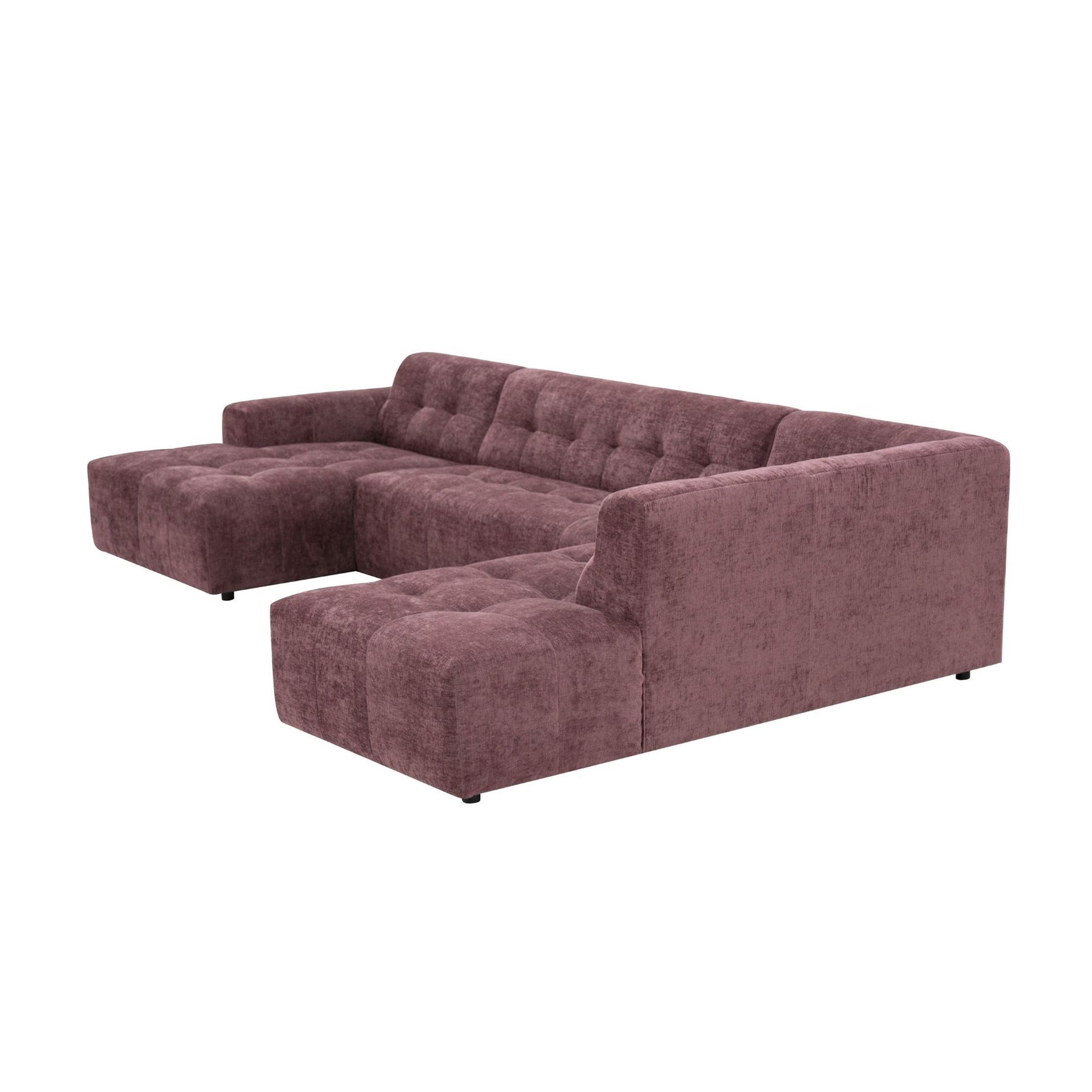 MySofa Ruby U-bank Paars Lounge L + 2,5 + Ottomane Rechts