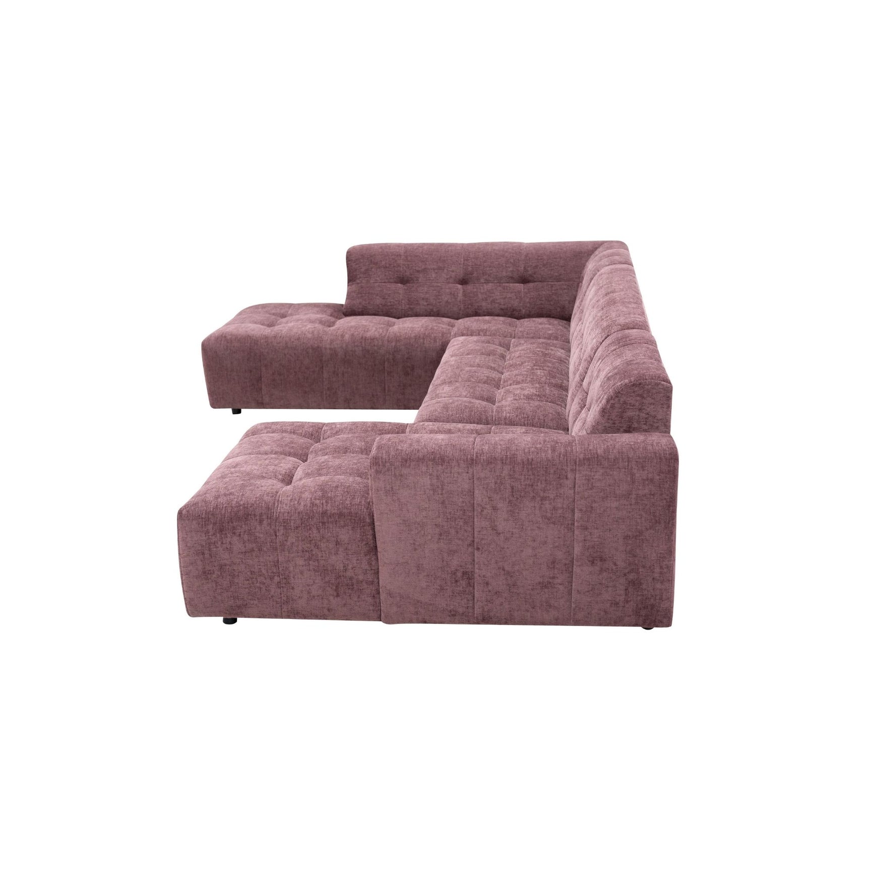 MySofa Ruby U-bank paars ottomane links + 2,5-zits + lounge rechts