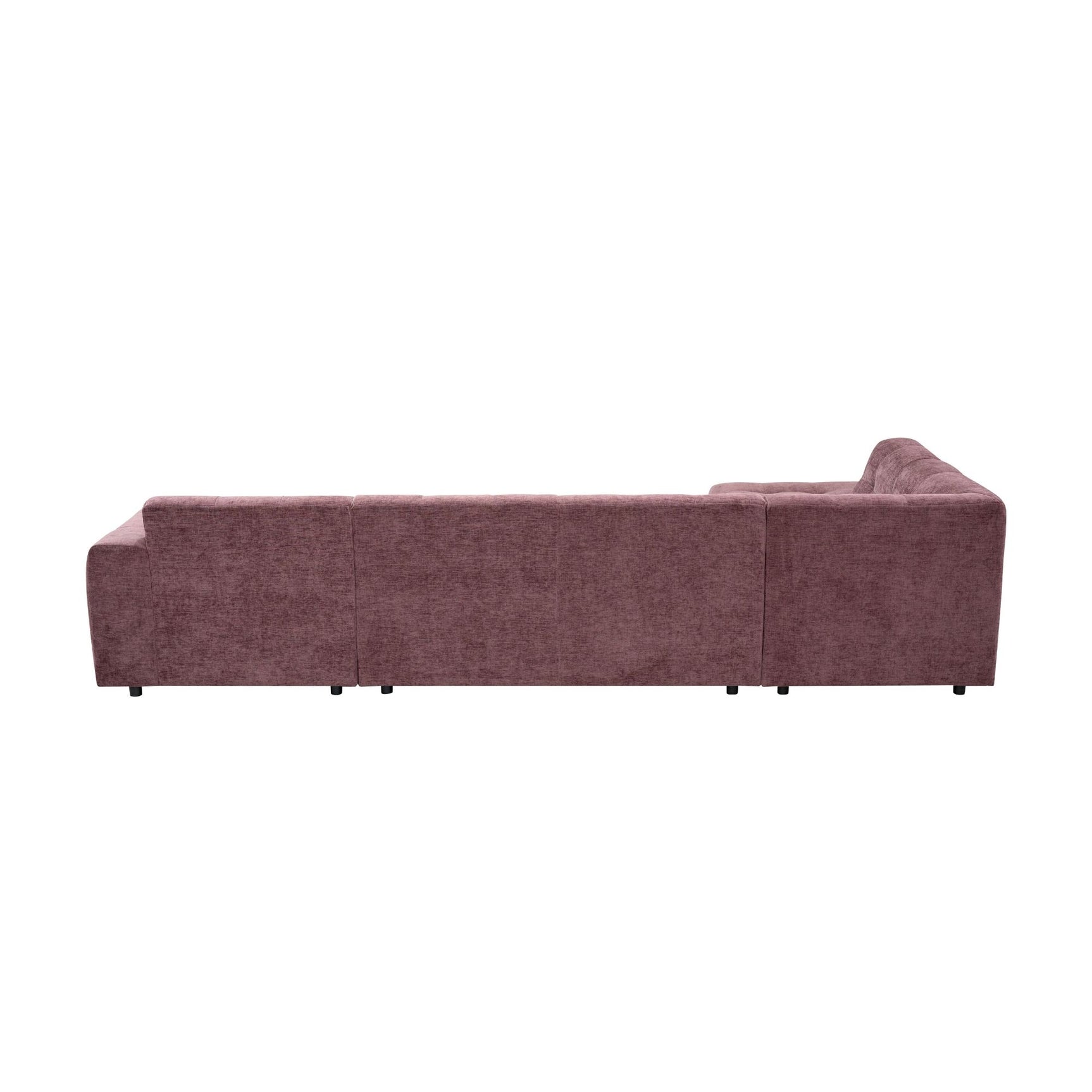 MySofa Ruby U-bank paars ottomane links + 2,5-zits + lounge rechts
