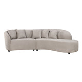 MySofa Novi hoekbank lichtgrijs 3-zits + lounge rechts