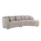 MySofa Novi hoekbank lichtgrijs 3-zits + lounge rechts