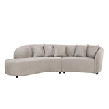 MySofa Novi hoekbank lichtgrijs lounge L + 3-zits