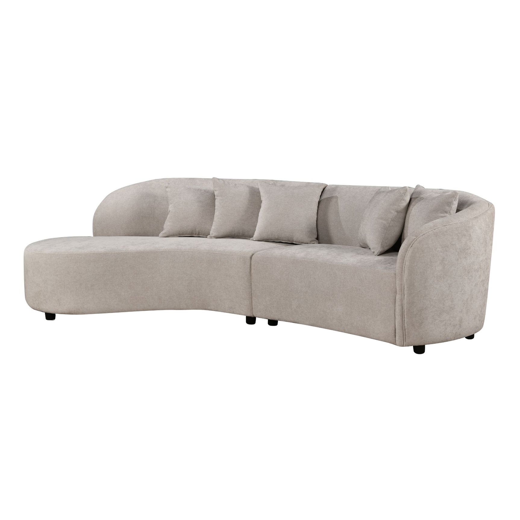 MySofa Novi hoekbank lichtgrijs lounge L + 3-zits