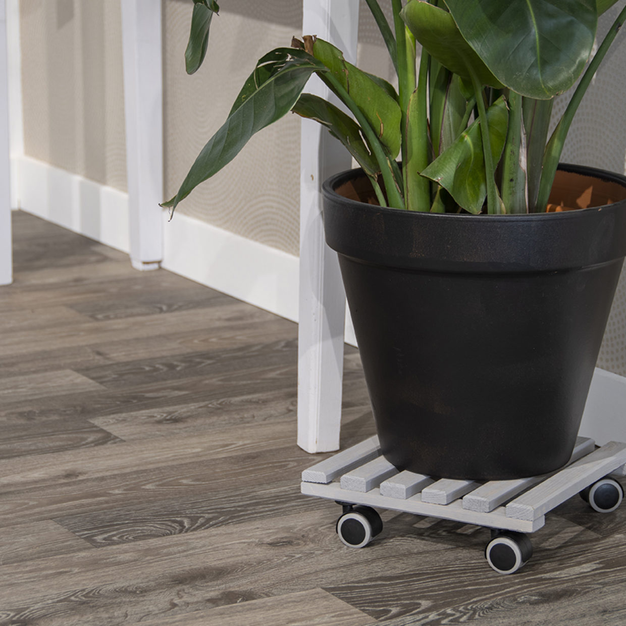 Trolley grijs vierkant indoor L - Esschert Design