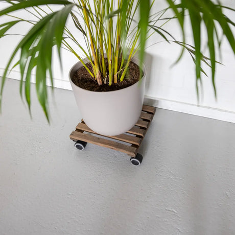 Plantentrolley vierkant indoor L bruin - Esschert Design