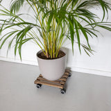 Plantentrolley vierkant indoor L bruin - Esschert Design