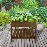 Esschert design - Bruin houten kweektafel vierkant XL