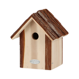 Nestkast met boomschorsdak, rond invlieggat en houten voorzijde, Esschert Design