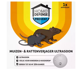 Ultrasone muizen- en rattenverjager van HOME DEFENSE® in verpakking