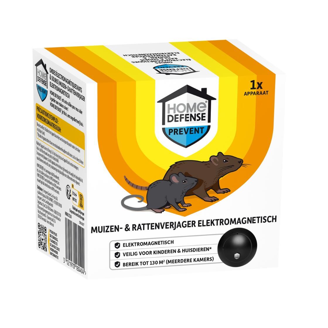 Muizen & Ratten verjager 130m2 - HOME DEFENSE®
