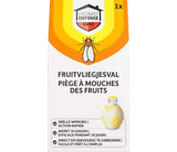 Fruitvliegjesval HOME DEFENSE in verpakking, met 1x en afbeelding van val