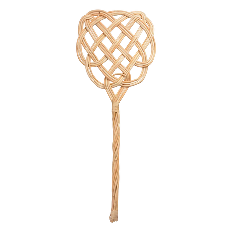 Mattenklopper van Esschert design met vlechtkop en rieten steel