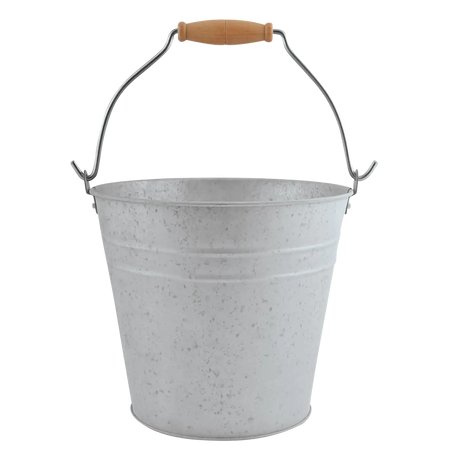 Esschert design zinken emmer met draaghandvat, grijs met licht verweerde look