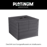 Platinum Aerocover kussentas donkergrijs met twee handgrepen bovenop