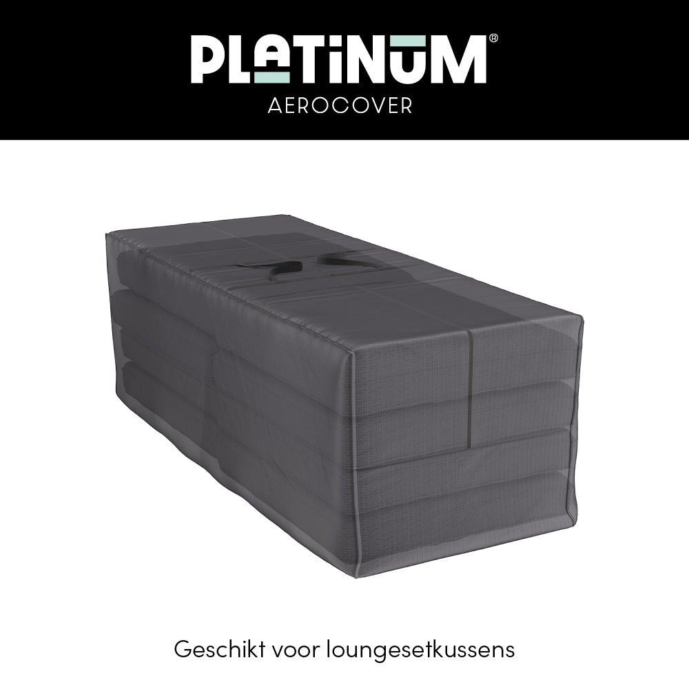 Platinum Aerocover kussentas, grijze beschermhoes met twee openingen bovenop