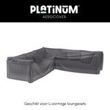 Loungesethoekset hoes voor L-vormige loungehoek, grijs