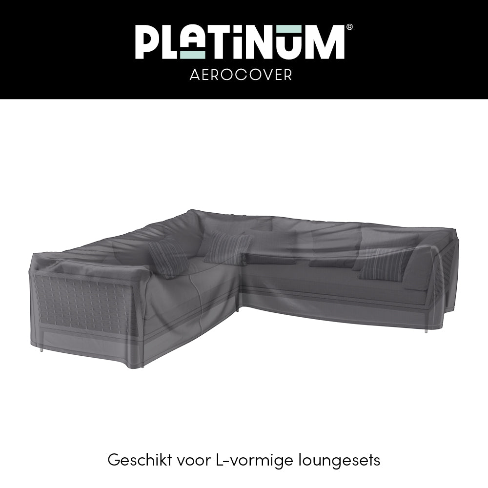 Loungesethoekset hoes voor L-vormige loungehoek, grijs