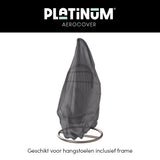 Hangstoelhoes grijs voor hangstoel met frame, conische vorm