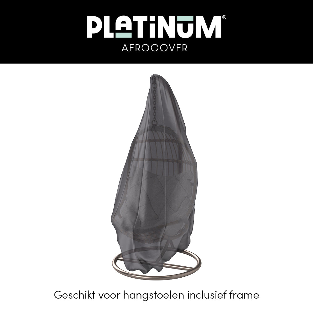 Hangstoelhoes grijs voor hangstoel met frame, conische vorm