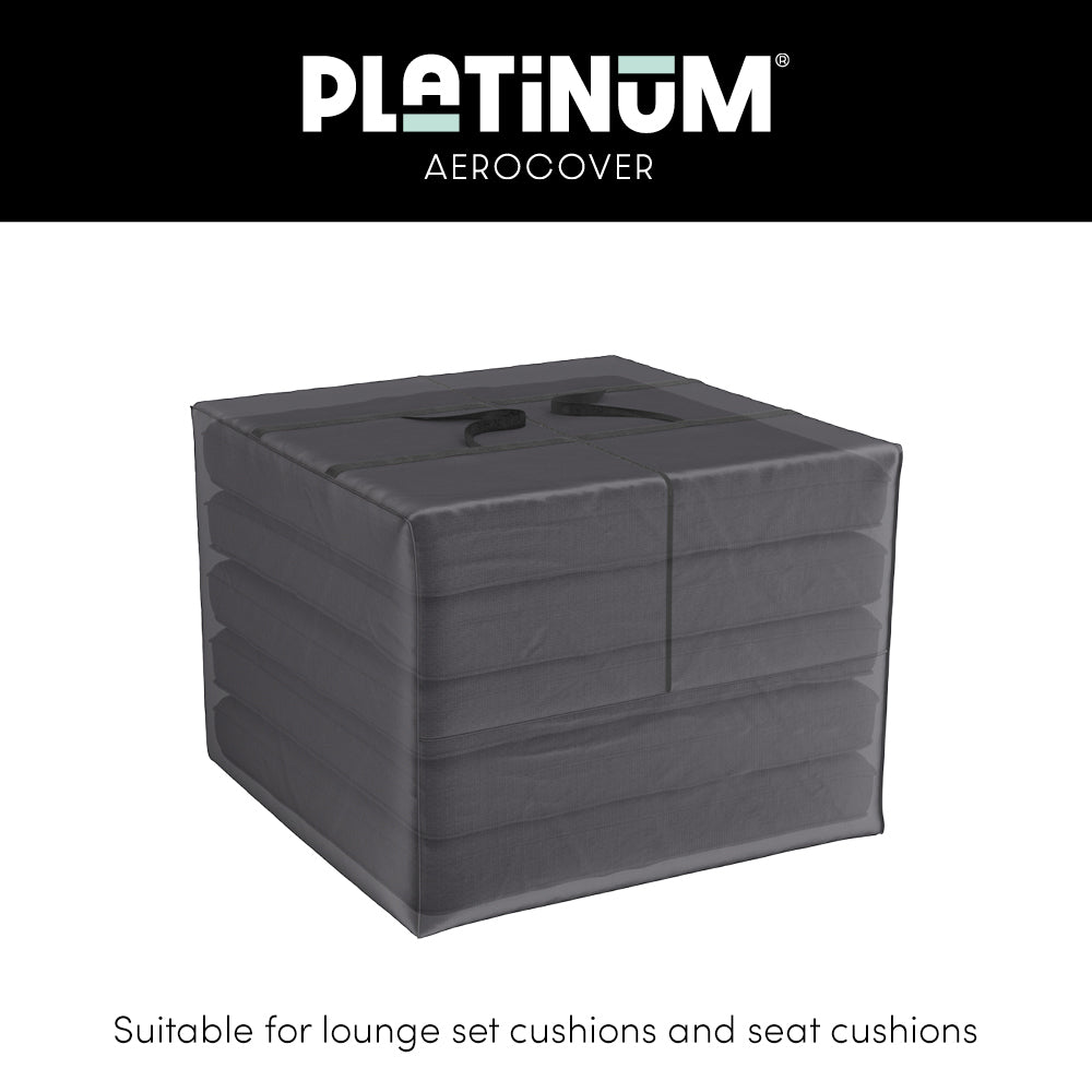 Platinum Aerocover kussentas donkergrijs met panelen en gestikt oppervlak