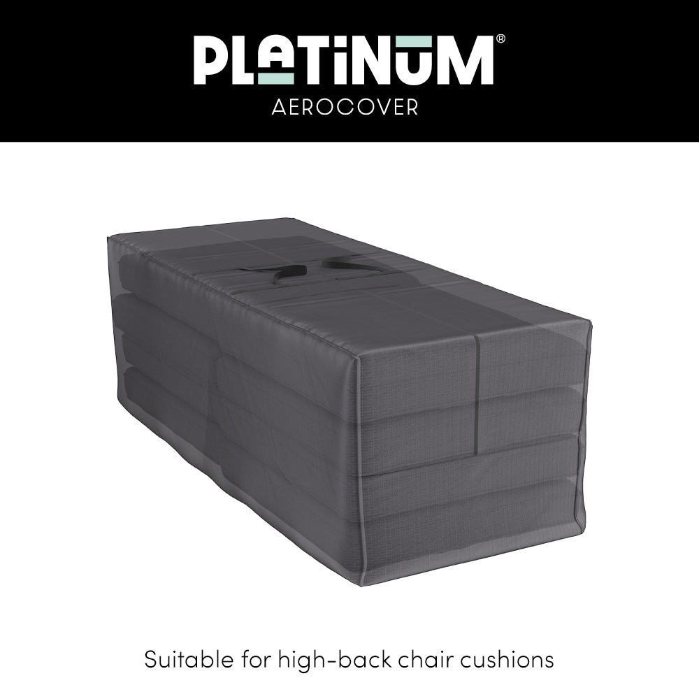 Platinum Aerocover kussentas, grijze beschermhoes voor high-back stoel-kussens