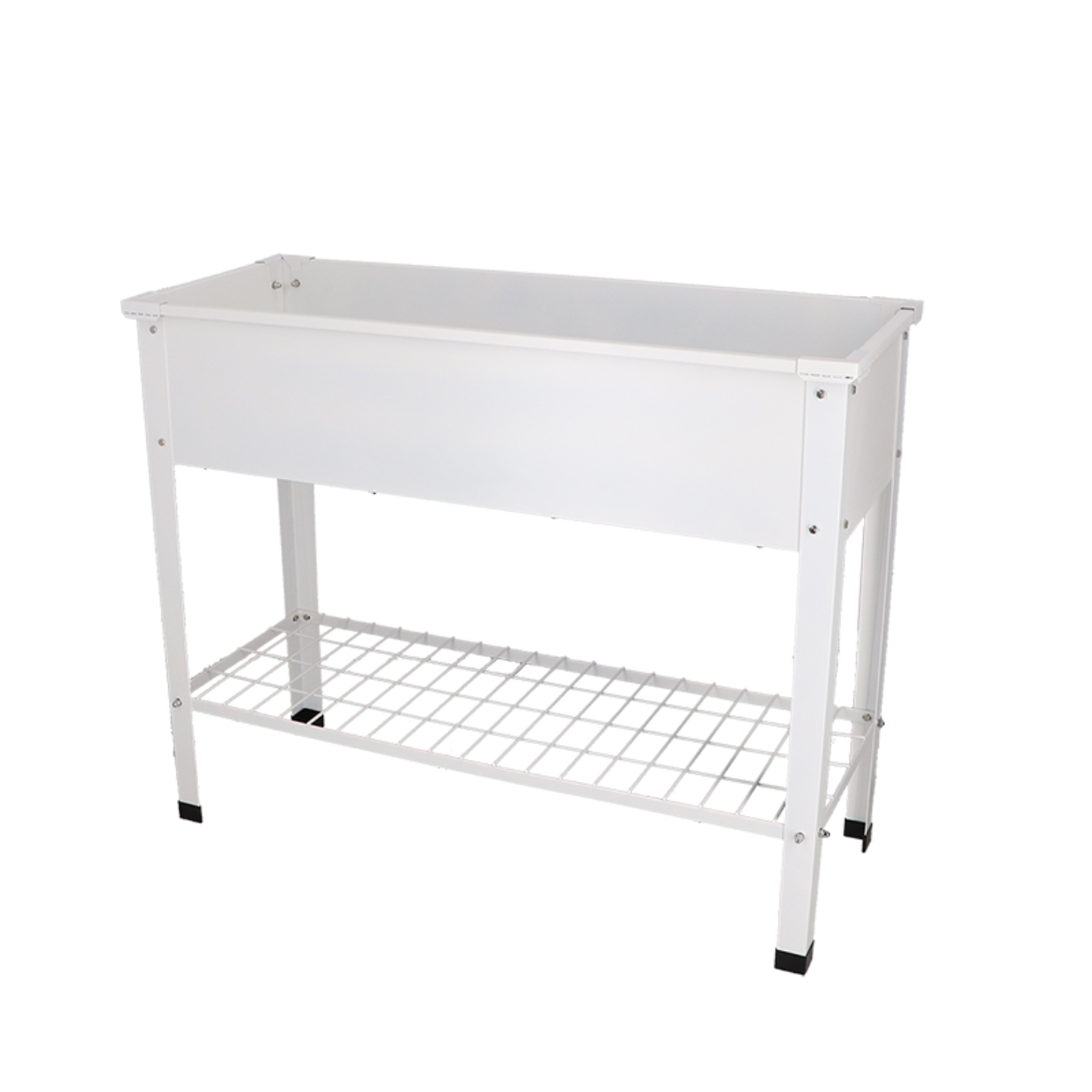 Esschert design - Verhoogde kweekbak metaal wit. L