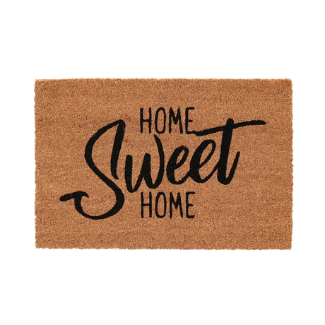 Kokosdeurmat met 'HOME Sweet HOME' in het zwart