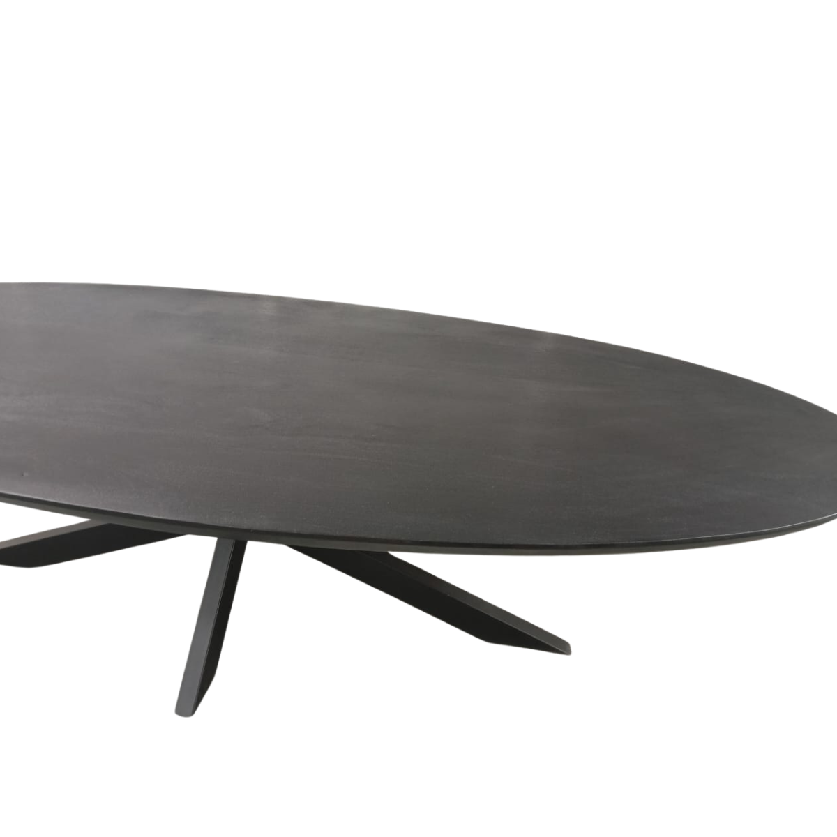 Eettafel Brandy Zwart | 160 cm | Ovaal
