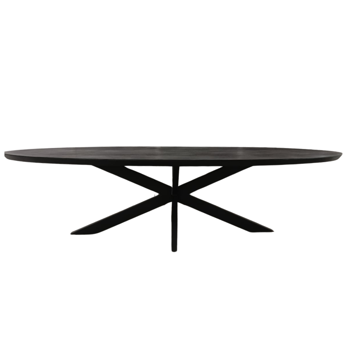 Eettafel Brandy Zwart | 160 cm | Ovaal