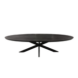 Eettafel Brandy Zwart | 160 cm | Ovaal