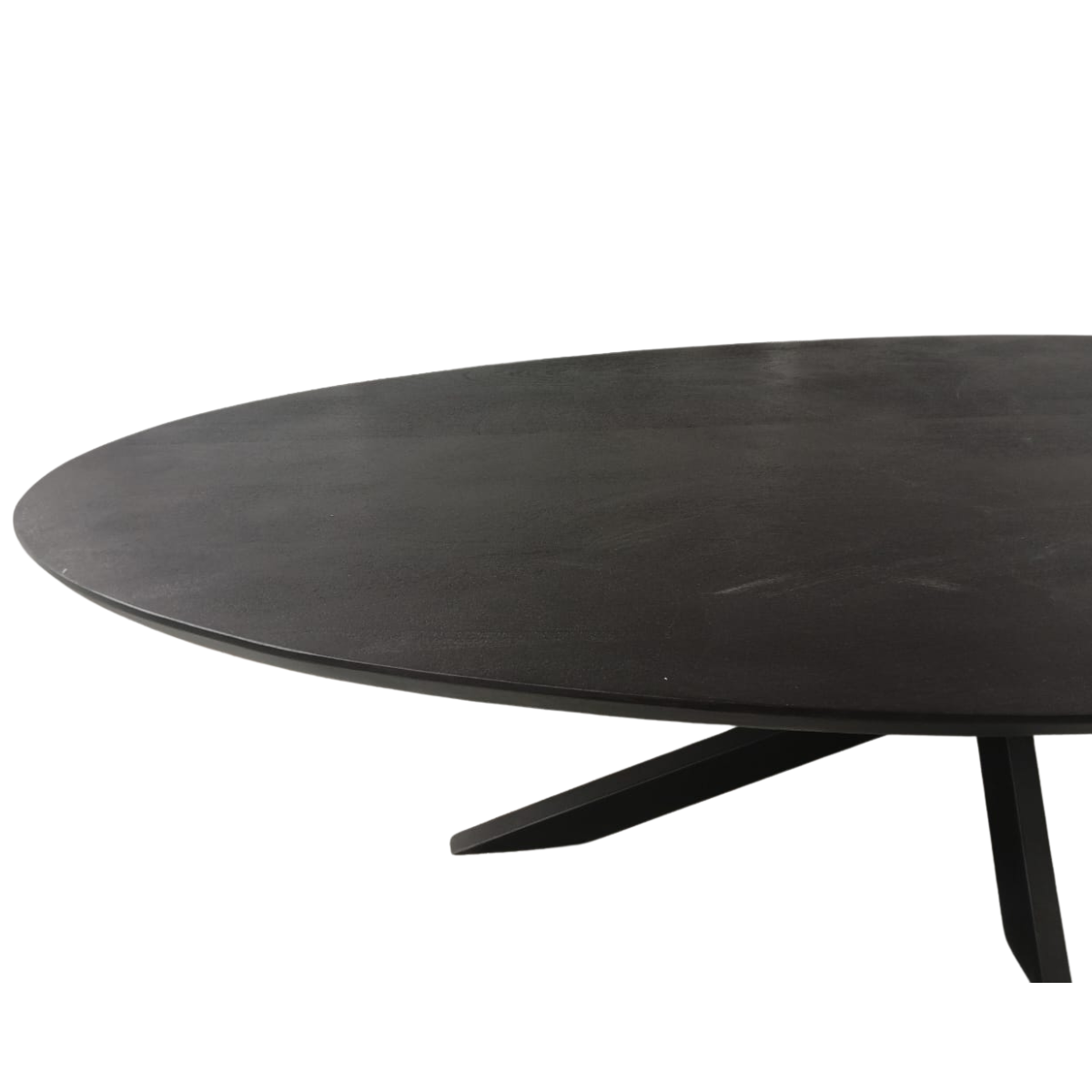 Eettafel Brandy Zwart | 160 cm | Ovaal