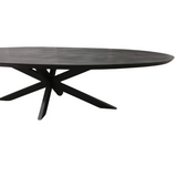 Eettafel Brandy Zwart | 180 cm | Ovaal