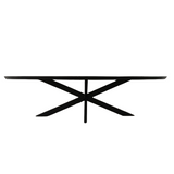 Eettafel Brandy Zwart | 210 cm | Ovaal