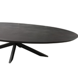 Eettafel Brandy Zwart | 240 cm | Ovaal