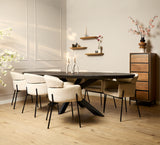 Eettafel Brandy Zwart | 300 cm | Ovaal