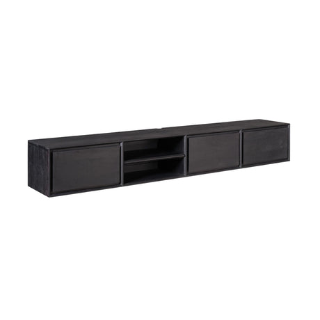 Zwevend tv-meubel Ambiance Zwart | 200 cm