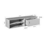 Zwevend tv-meubel Ambiance bruin, afmetingen in cm: 120×30×35,3