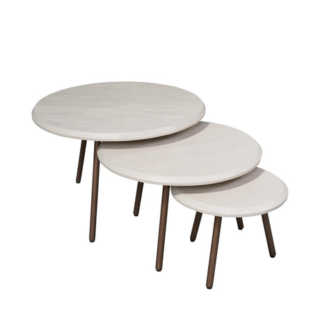 Ronde salontafelset Ohio Zand Mangohout 70 cm