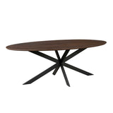 Eiken eettafel Ferris | Ovaal 180 cm | Bruin