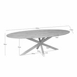 Eiken eettafel Ferris | Ovaal 240 cm | Naturel | Poot zandkleurig